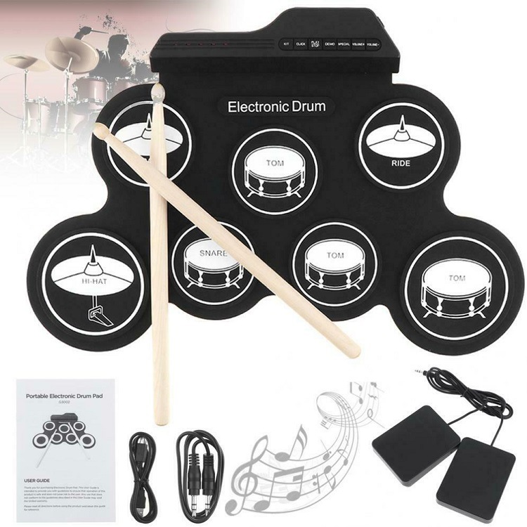 Musical Instrument Set - High Quality Silicon Drum Pad Electric