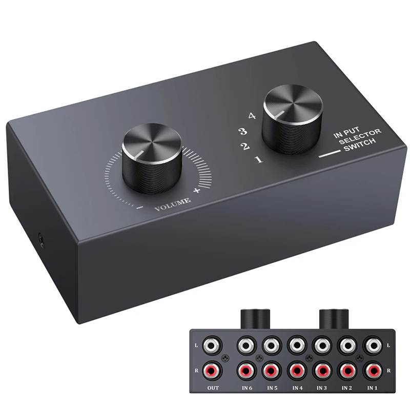 Musical Instrument Vector - 6 Way Audio Switcher Selector Bi-Directional