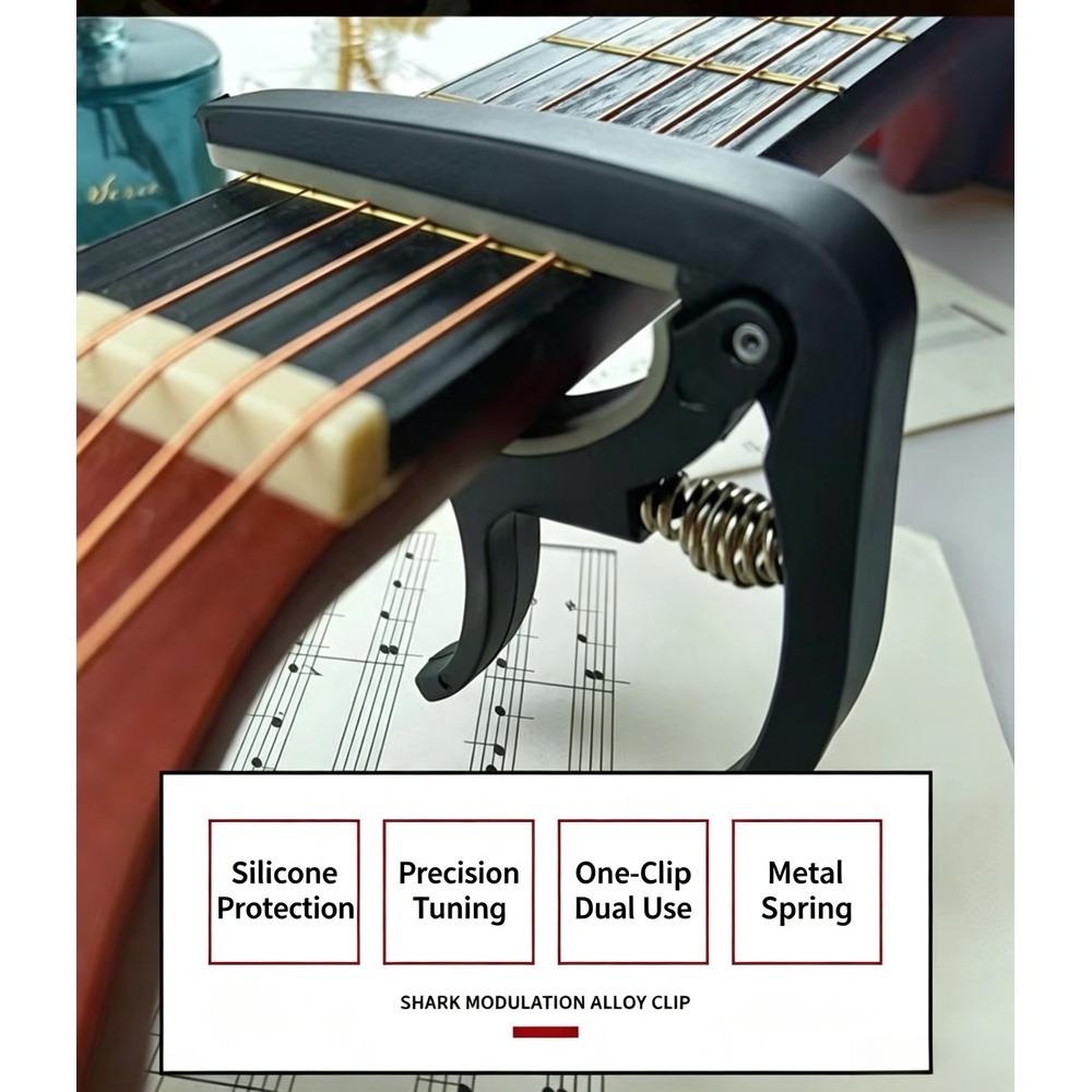 Musical Instrument Types - 2 in 1 Guitar Capo with