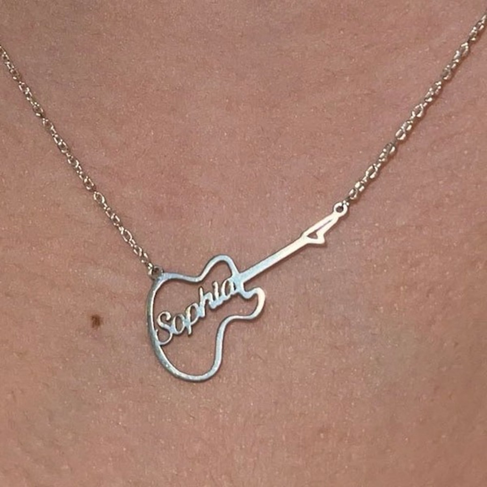 Personalized Guitar Symbol Nam - Musical Instrument And Name recension och pris
