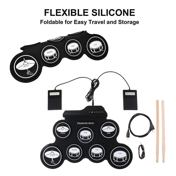 High Quality Silicon Drum Pad  - Musical Instrument Set recension och pris