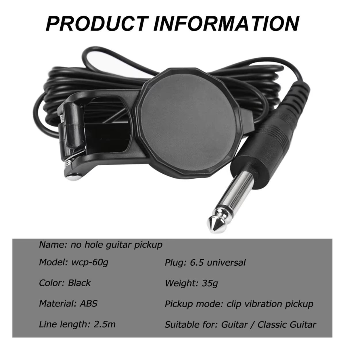 Audio Jack Clip On Pickup/2.5  - Musical Instrument Types recension och pris