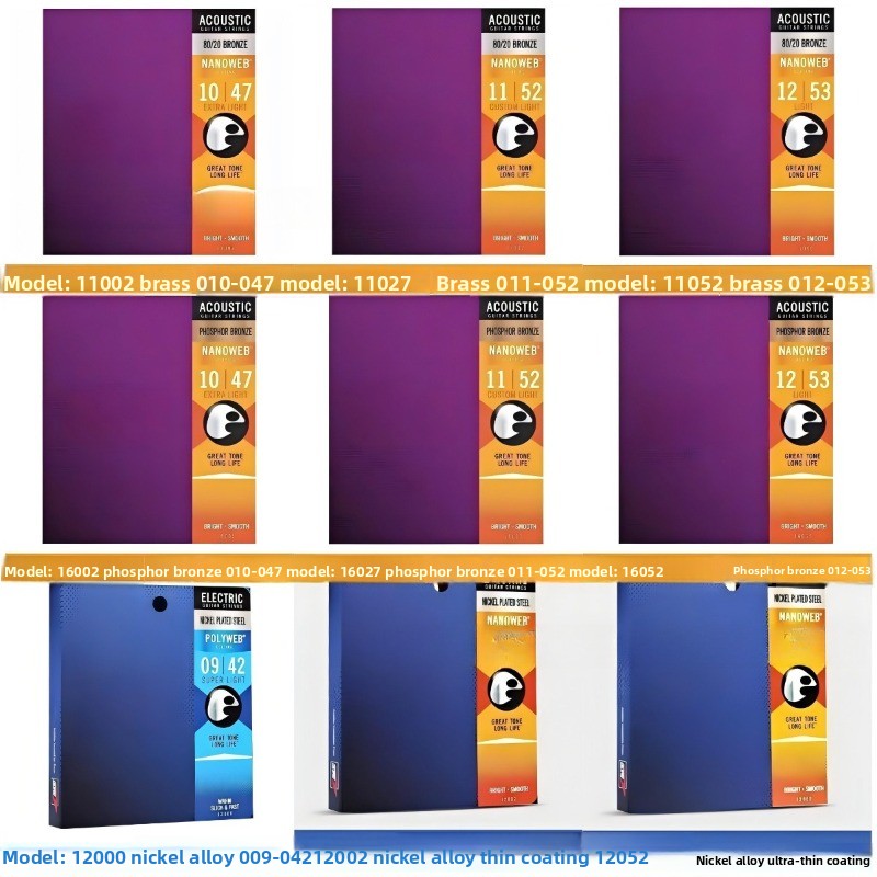 Coated Acoustic Guitar Strings - Musical Instrument Set recension och pris