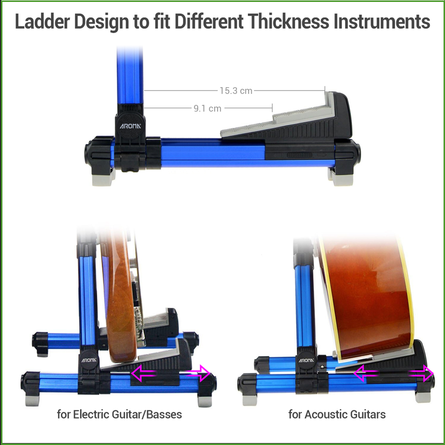 Foldable Aluminum Guitar Stand - Musical Instrument Types recension och pris