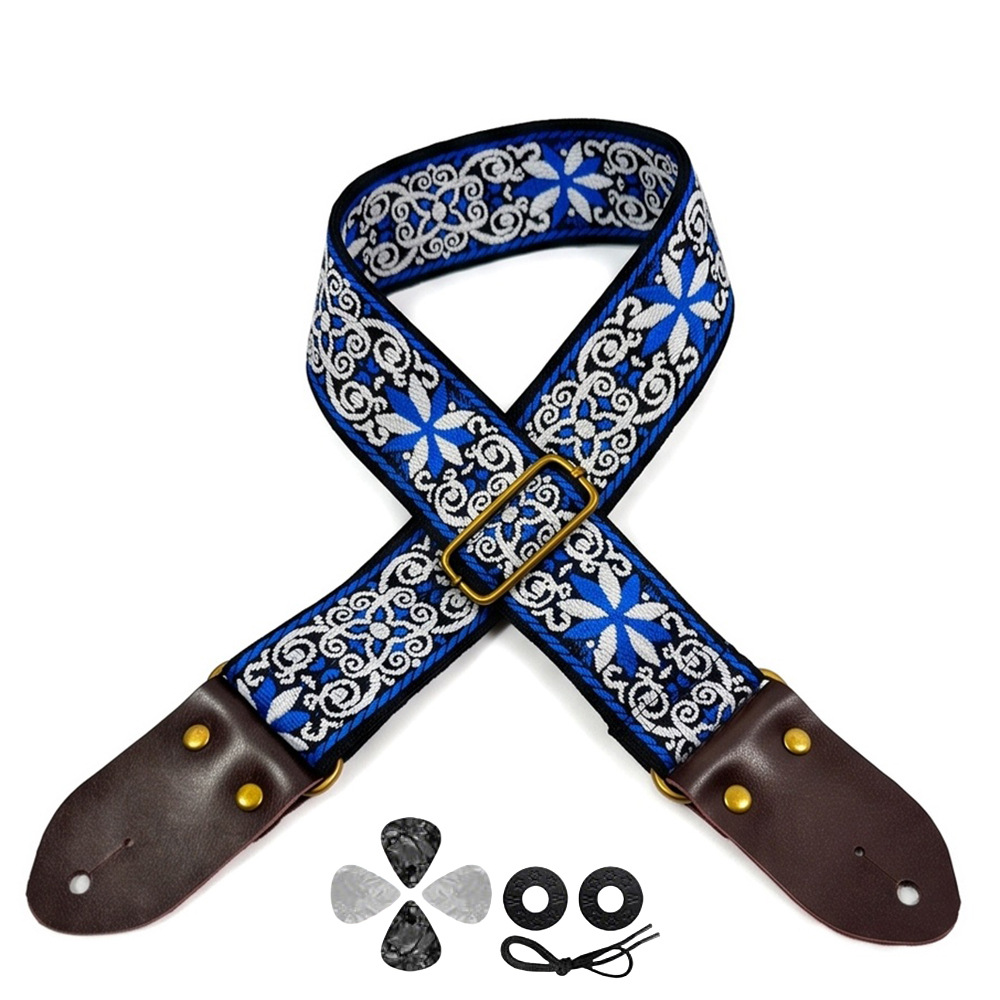 Embroidered Print Guitar Strap - Musical Instrument Types recension och pris