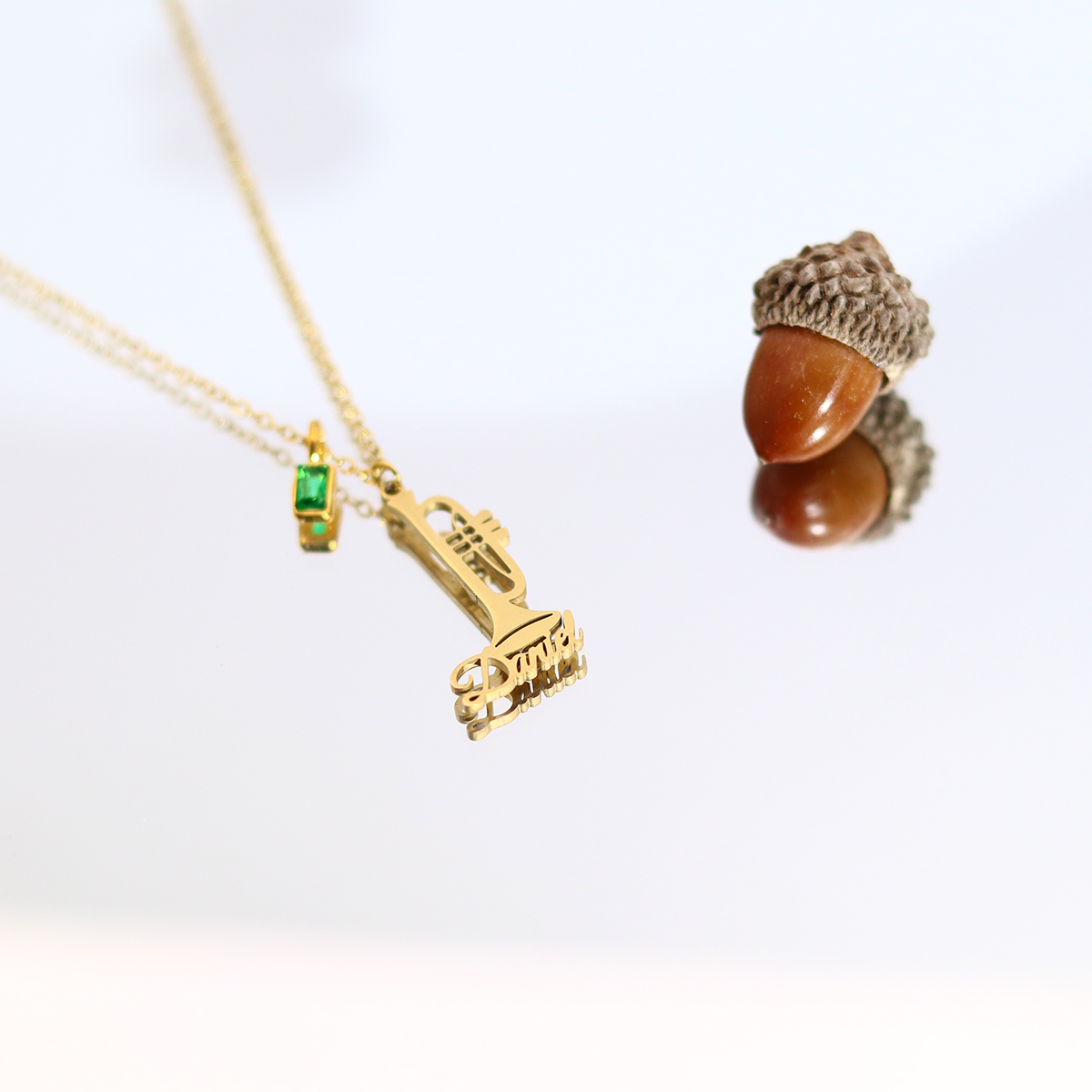 Custom Name Trumpet Necklace S - Musical Instrument And Name recension och pris
